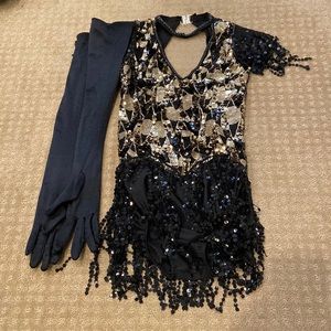 Girls Sequin Jazz Dance Costume